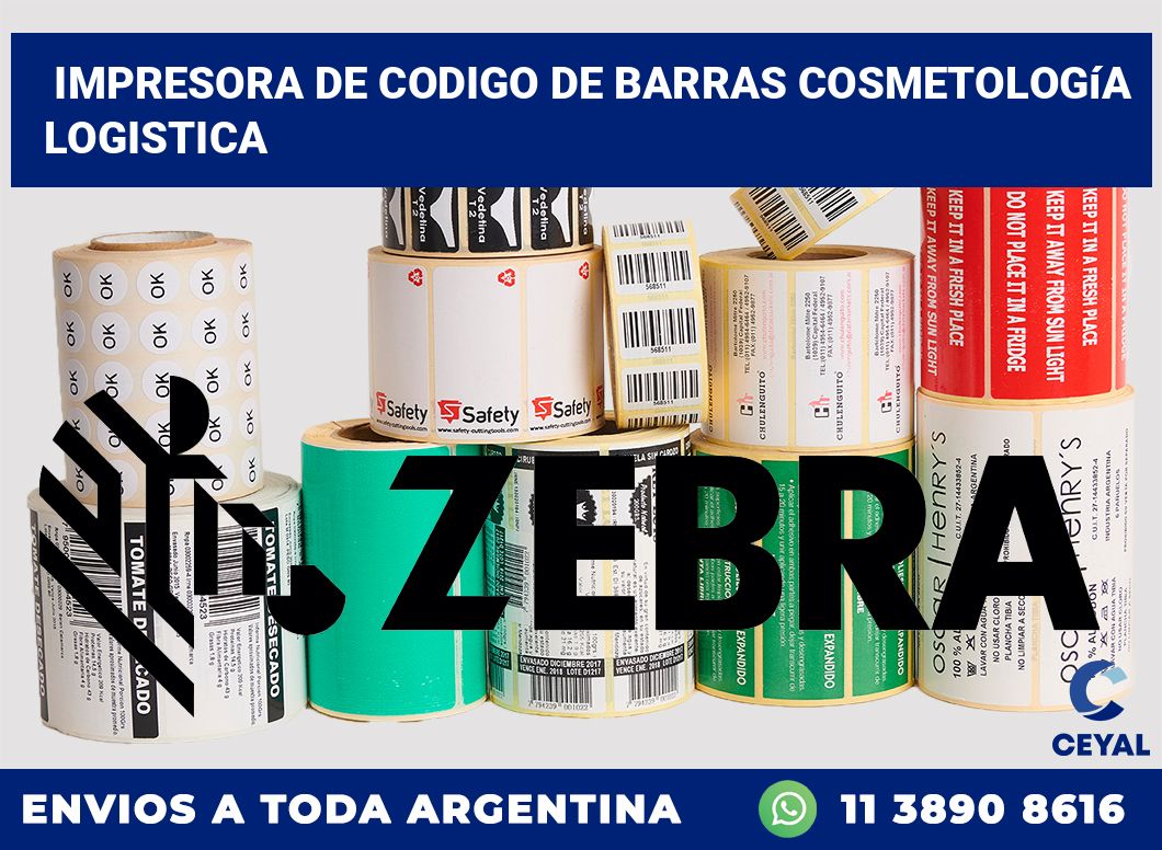 Impresora de codigo de barras Cosmetología logistica