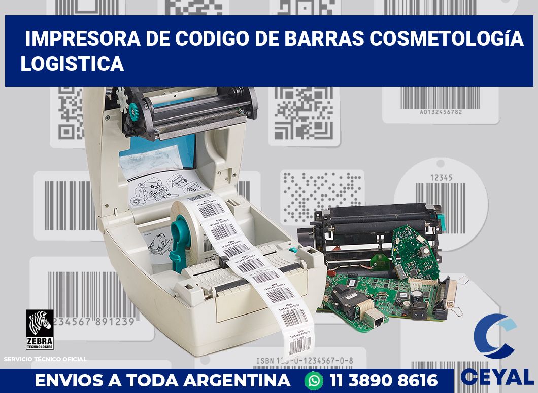 Impresora de codigo de barras Cosmetología logistica