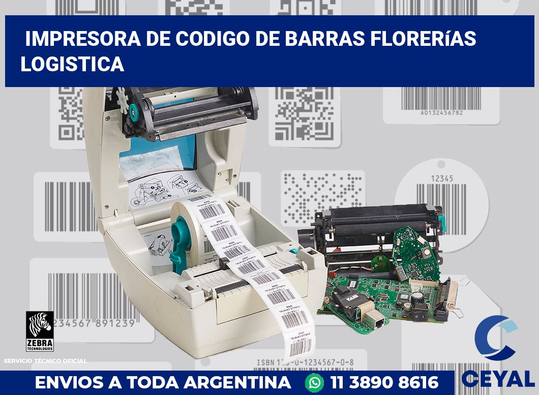 Impresora de codigo de barras Florerías logistica