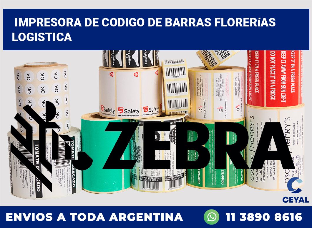 Impresora de codigo de barras Florerías logistica