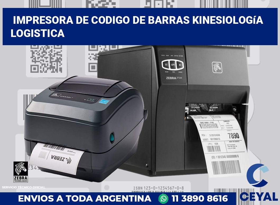 Impresora de codigo de barras Kinesiología logistica