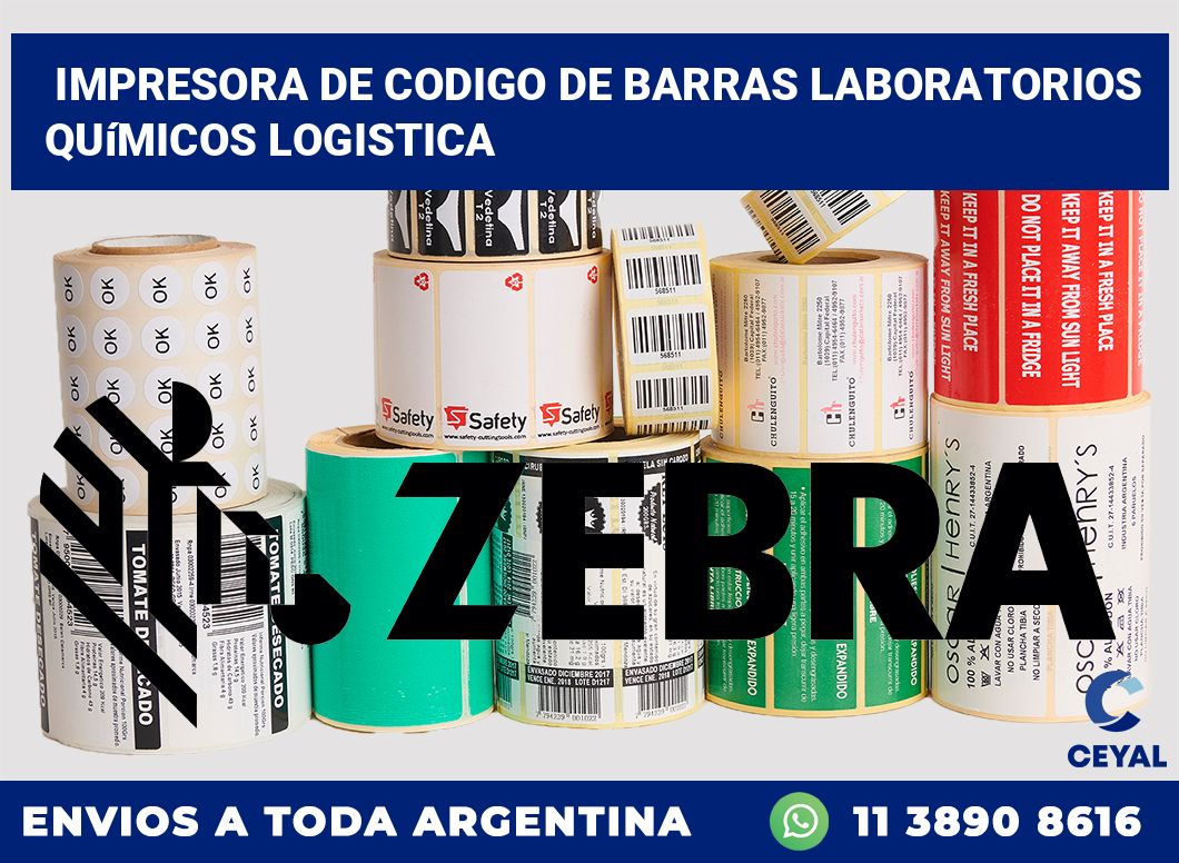 Impresora de codigo de barras Laboratorios químicos logistica