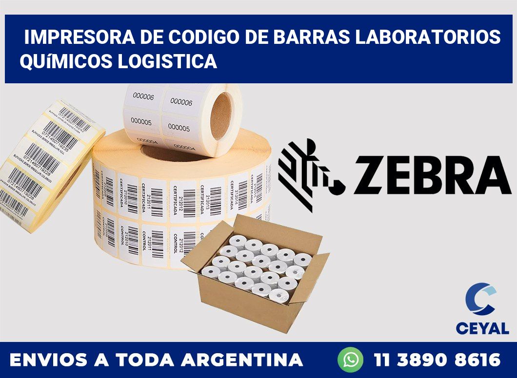 Impresora de codigo de barras Laboratorios químicos logistica