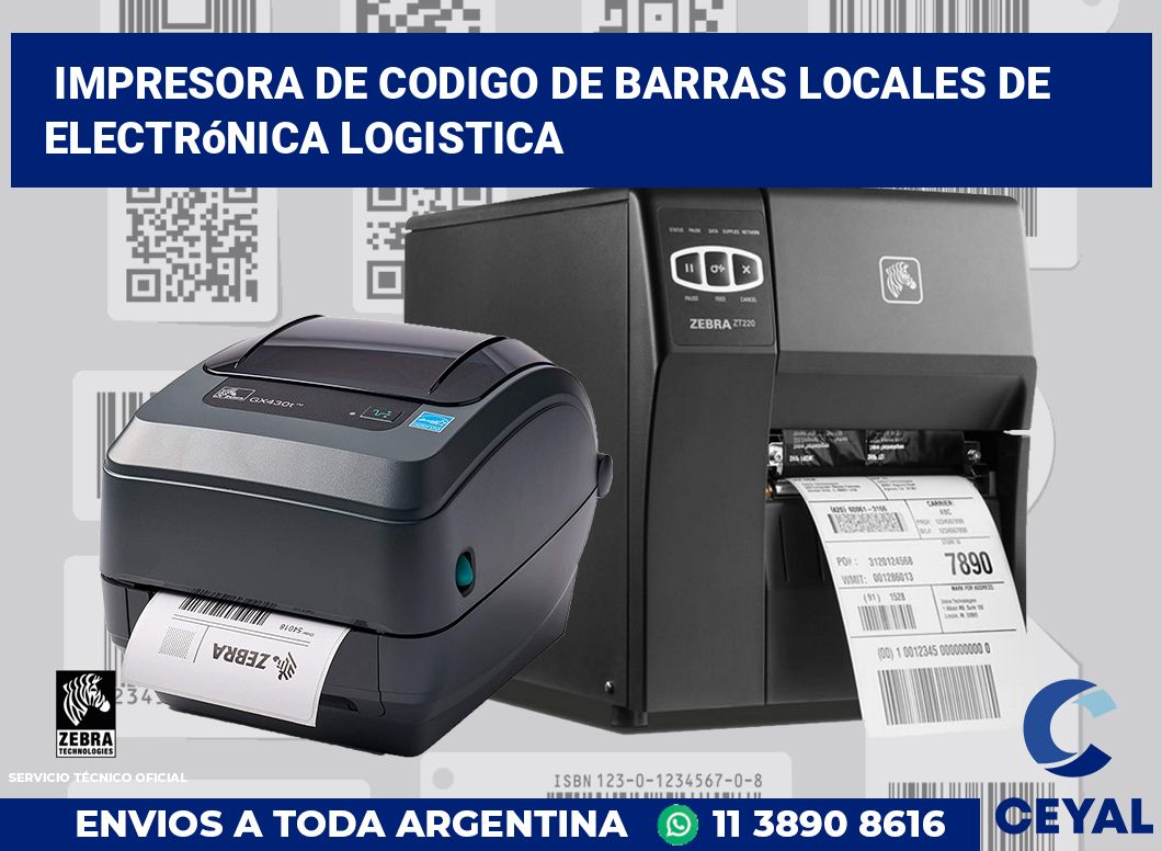 Impresora de codigo de barras Locales de electrónica logistica