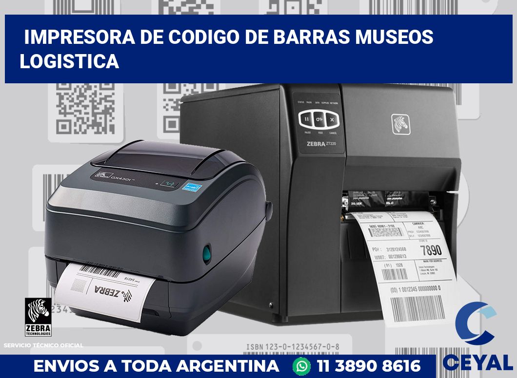 Impresora de codigo de barras Museos logistica