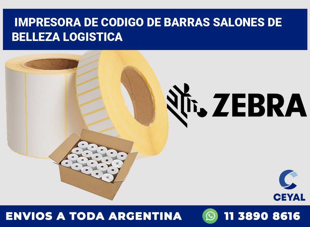 Impresora de codigo de barras Salones de belleza logistica