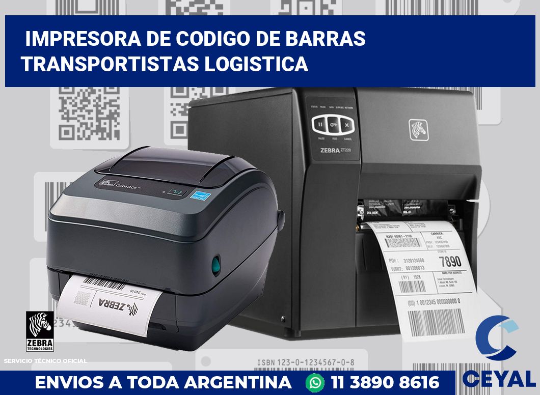 Impresora de codigo de barras Transportistas logistica