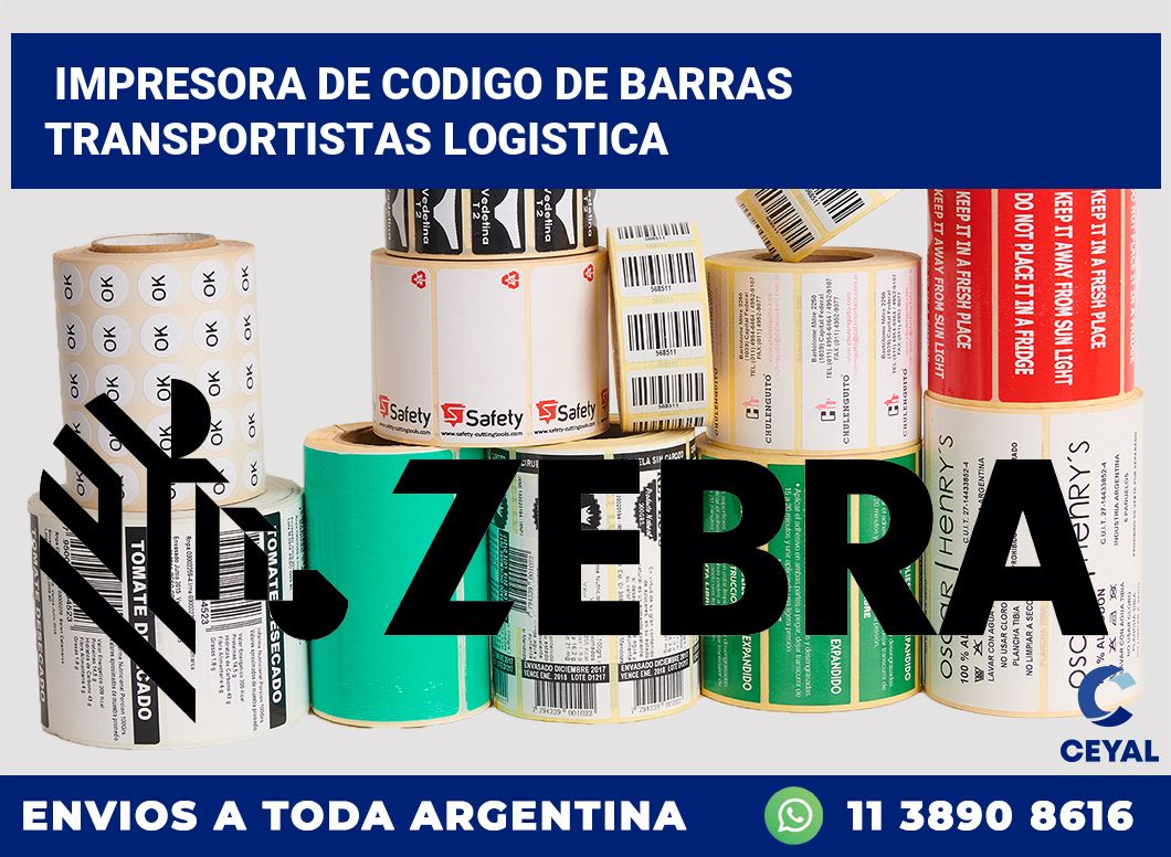 Impresora de codigo de barras Transportistas logistica