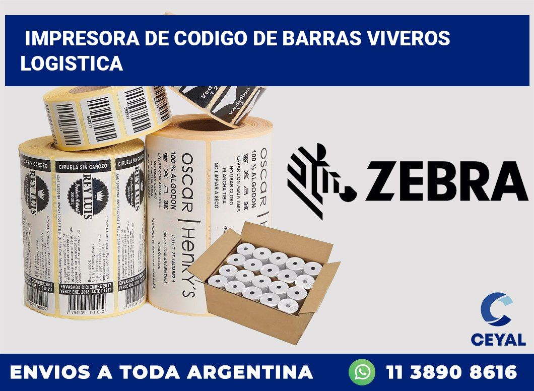 Impresora de codigo de barras Viveros logistica