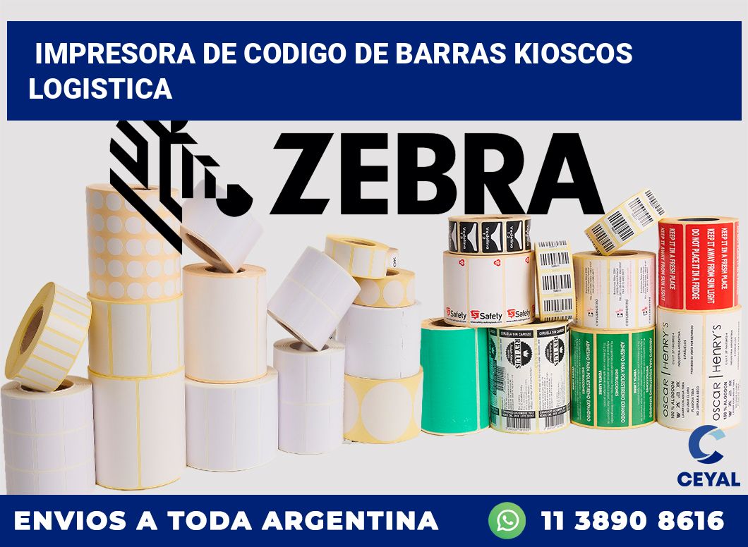 Impresora de codigo de barras kioscos logistica