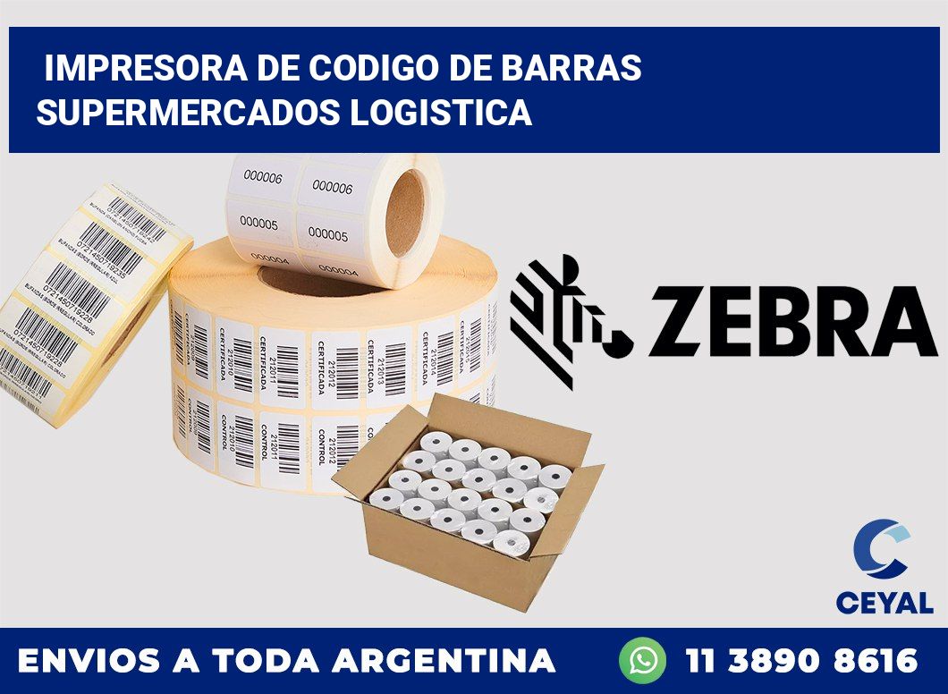 Impresora de codigo de barras supermercados logistica