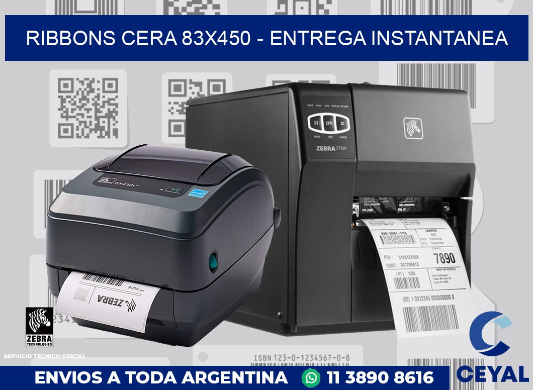 Ribbons cera 83x450 - entrega instantanea