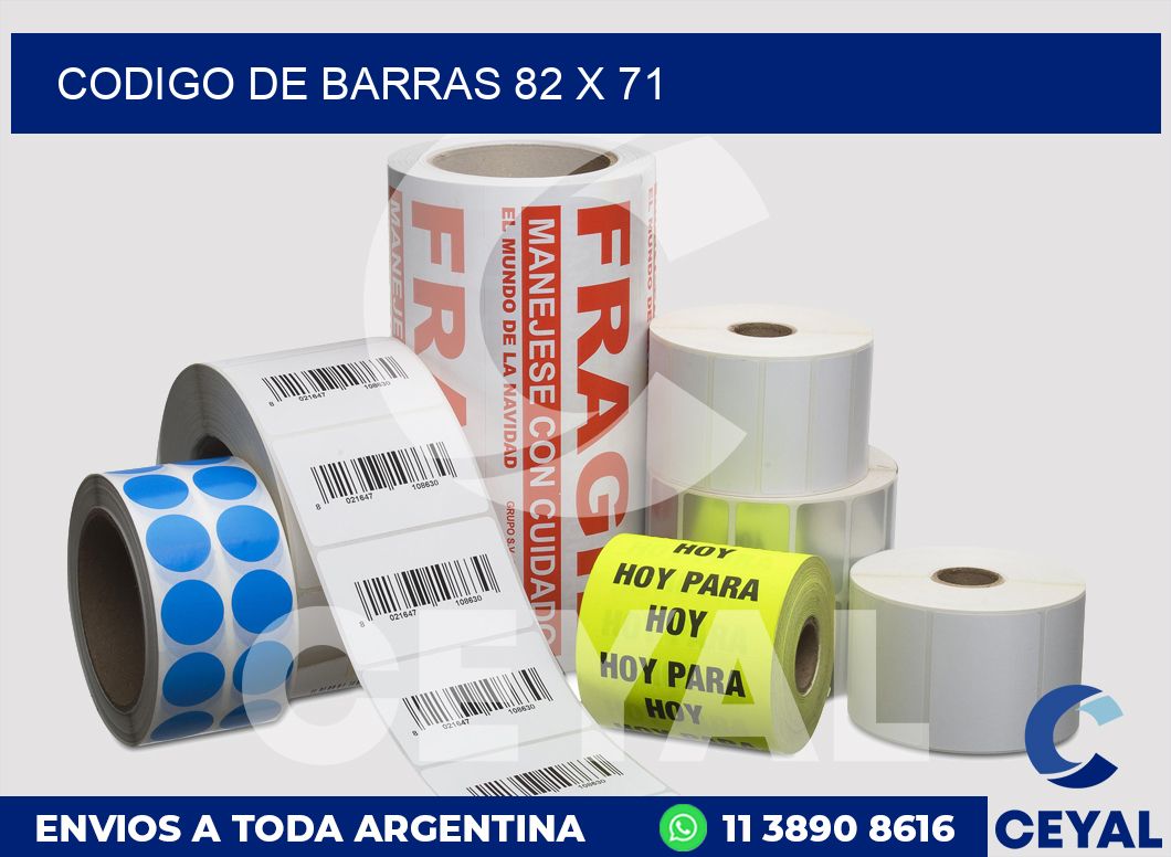 codigo de barras 82 x 71