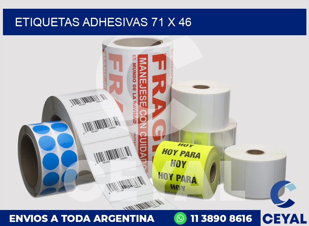 etiquetas adhesivas 71 x 46