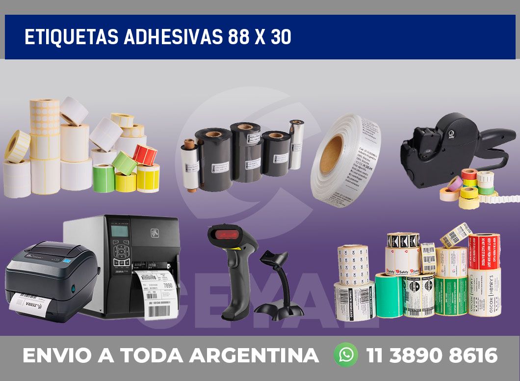 etiquetas adhesivas 88 x 30