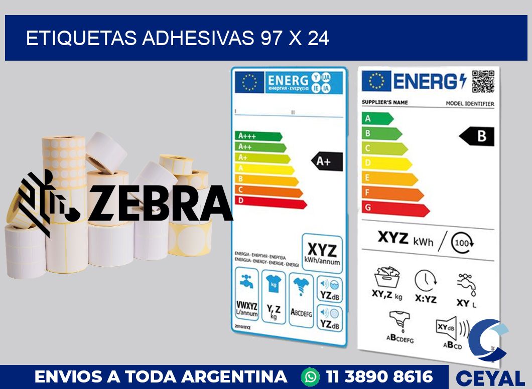 etiquetas adhesivas 97 x 24