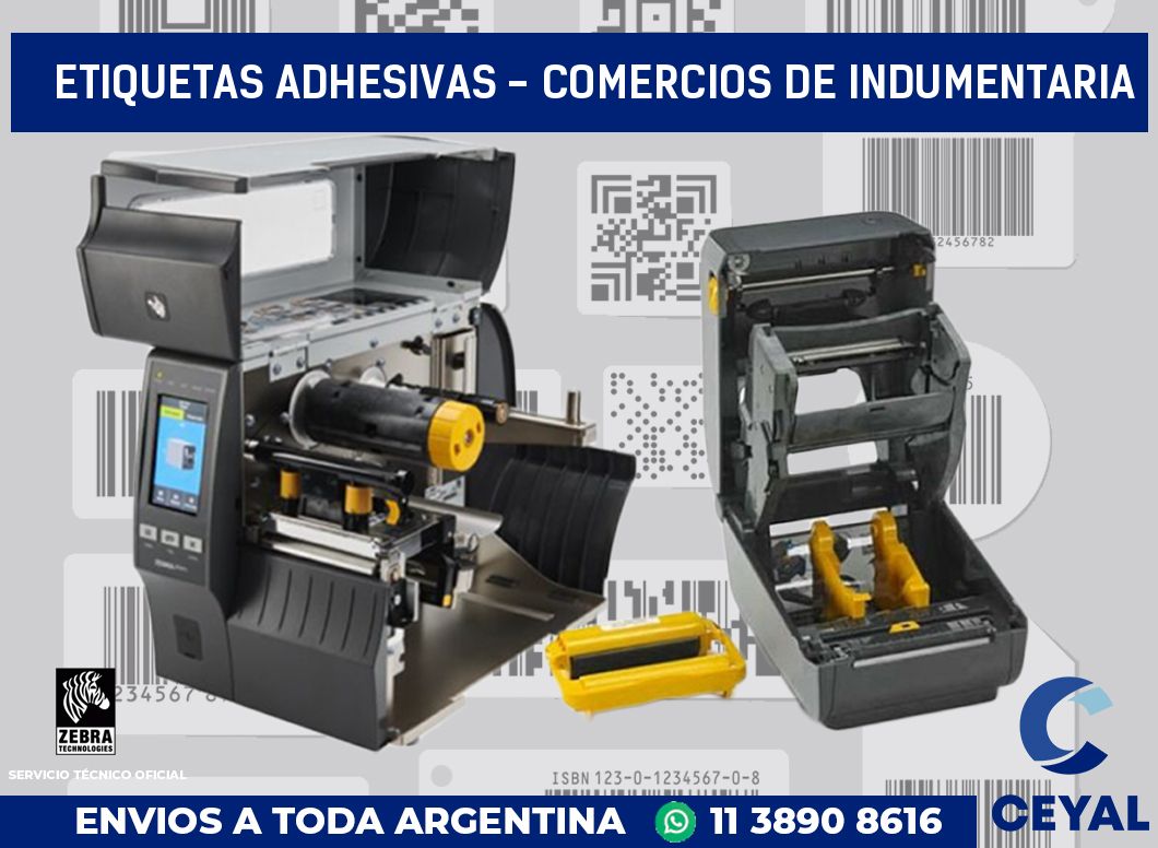 etiquetas adhesivas - Comercios de indumentaria