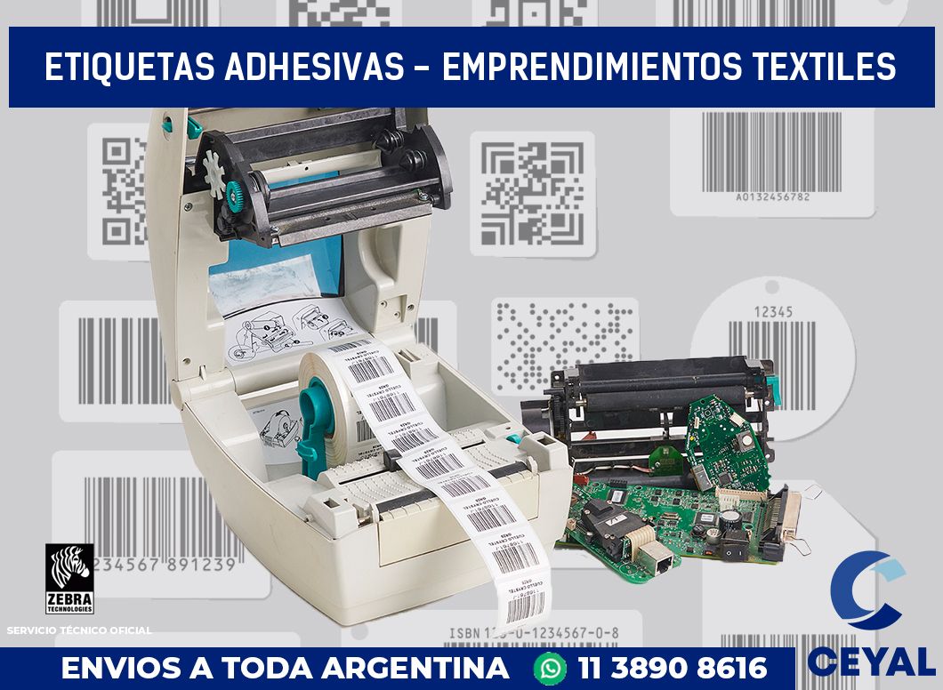 etiquetas adhesivas - Emprendimientos textiles