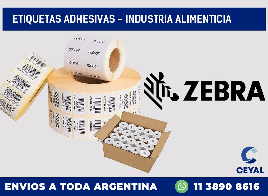 etiquetas adhesivas – Industria alimenticia