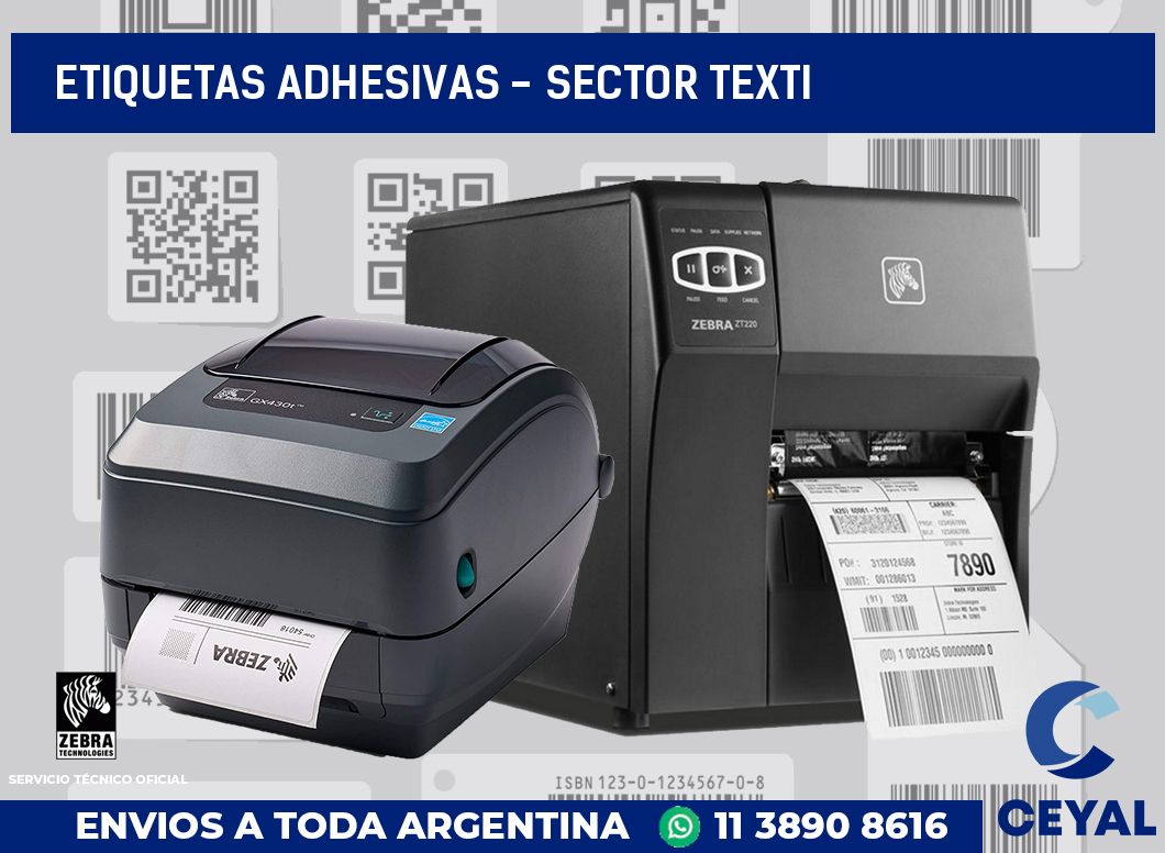 etiquetas adhesivas - sector texti