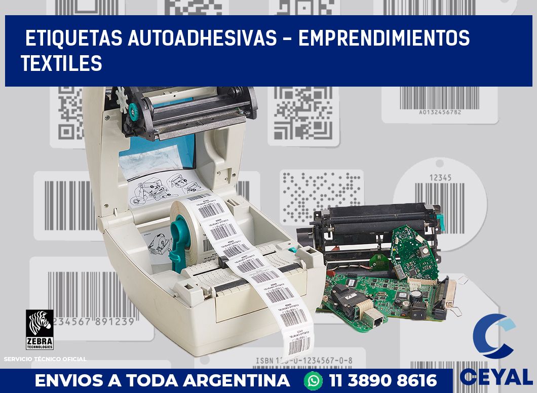 etiquetas autoadhesivas - Emprendimientos textiles