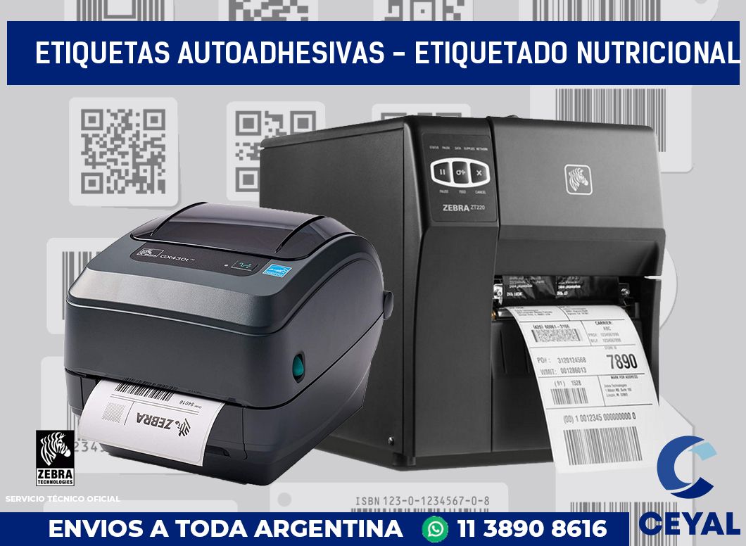 etiquetas autoadhesivas - Etiquetado Nutricional