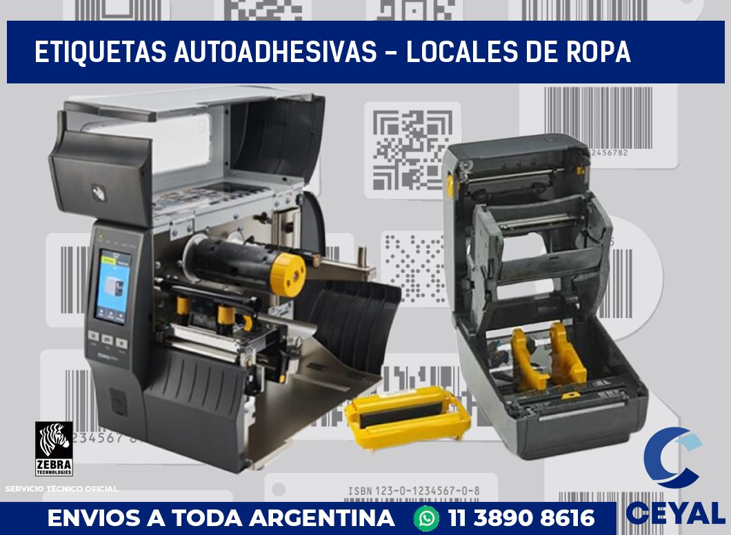 etiquetas autoadhesivas - Locales de ropa