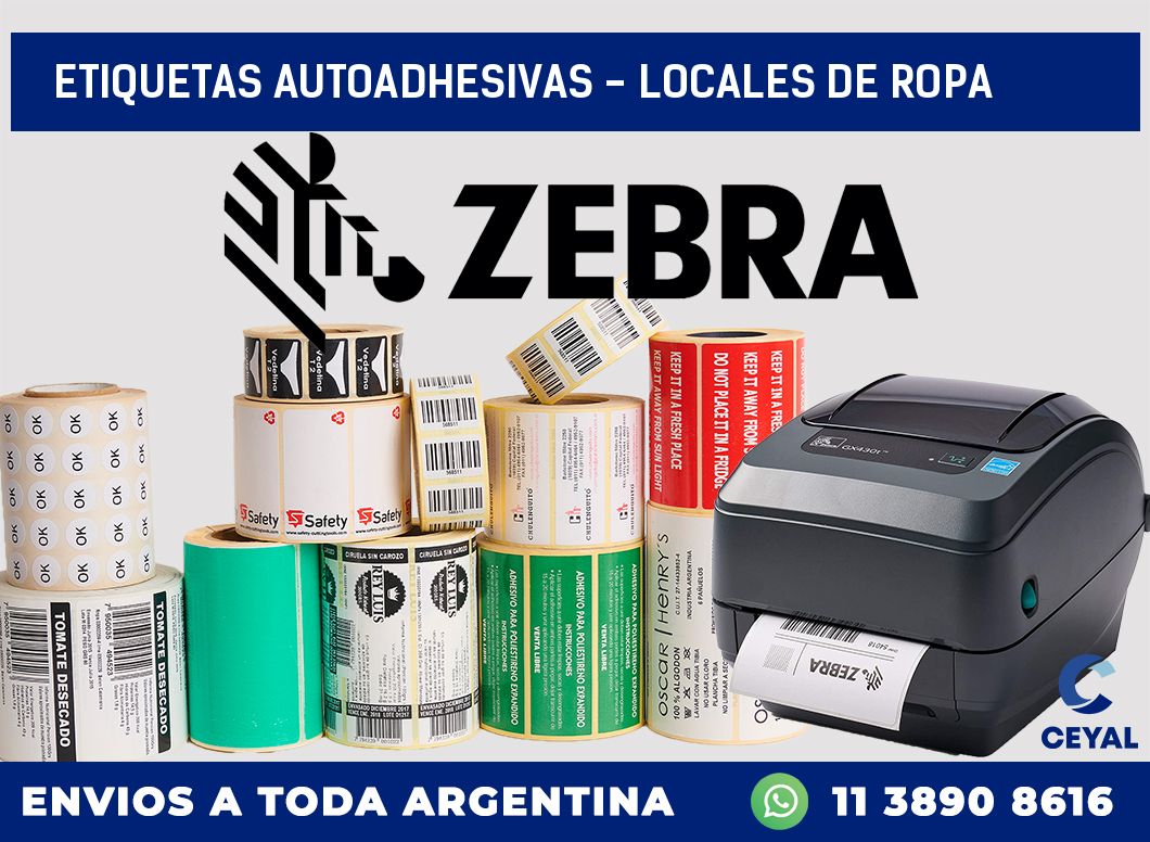 etiquetas autoadhesivas – Locales de ropa