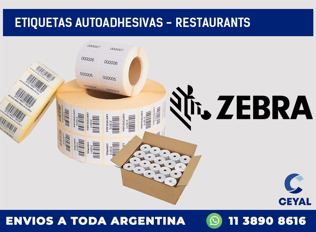 etiquetas autoadhesivas - Restaurants