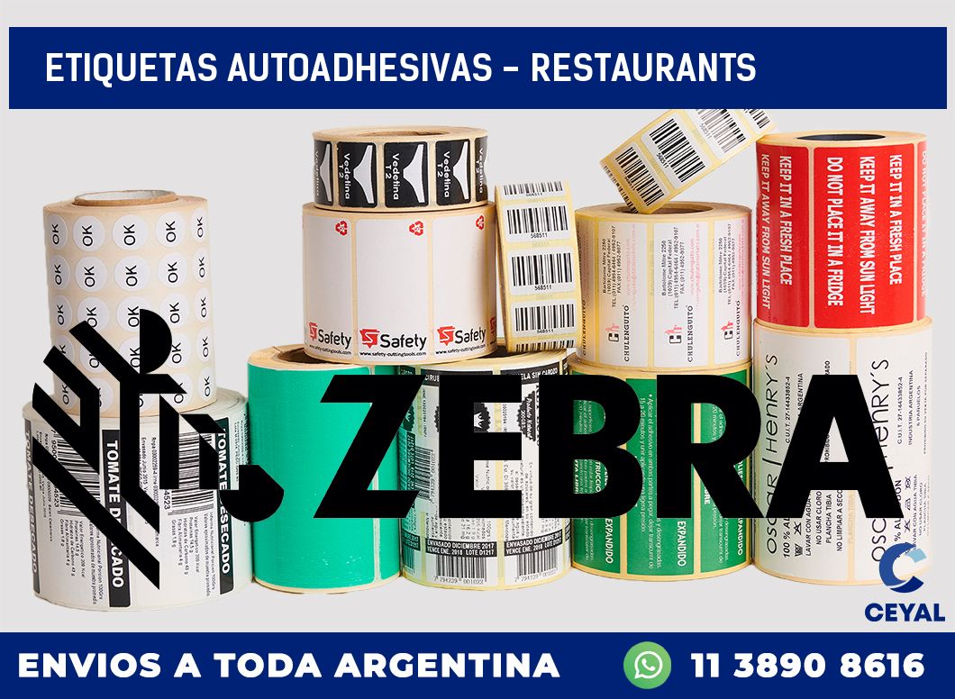 etiquetas autoadhesivas – Restaurants