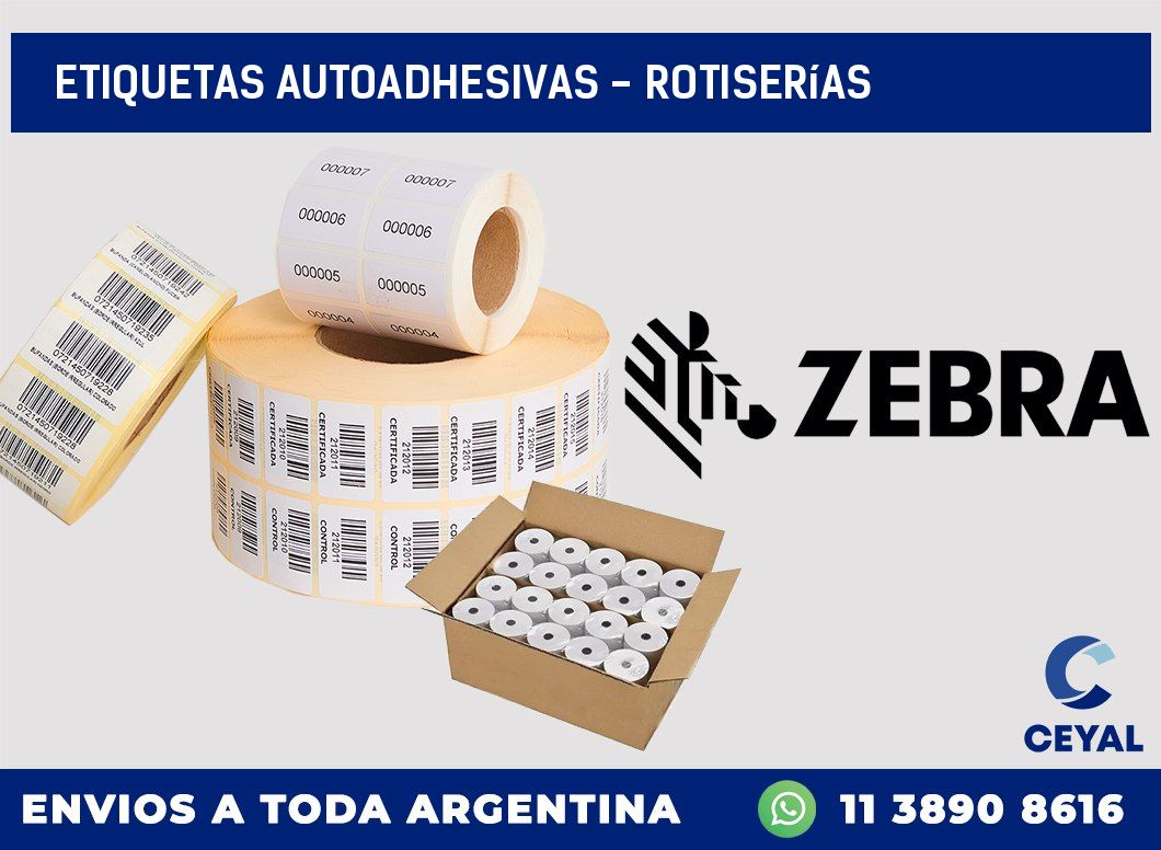 etiquetas autoadhesivas - Rotiserías