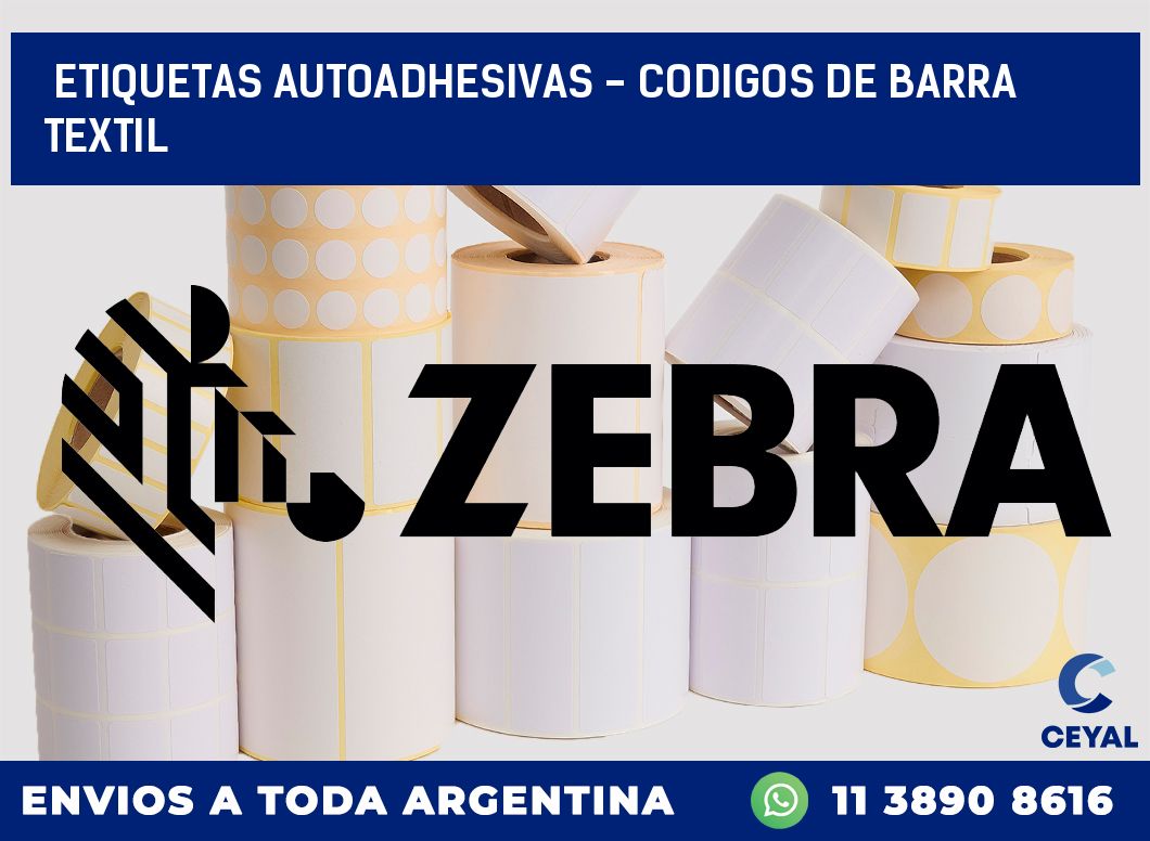 etiquetas autoadhesivas – codigos de barra textil