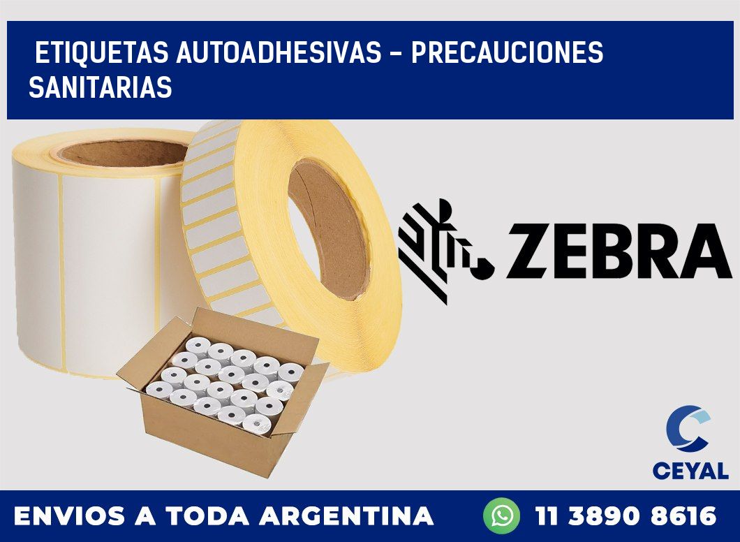 etiquetas autoadhesivas – precauciones sanitarias