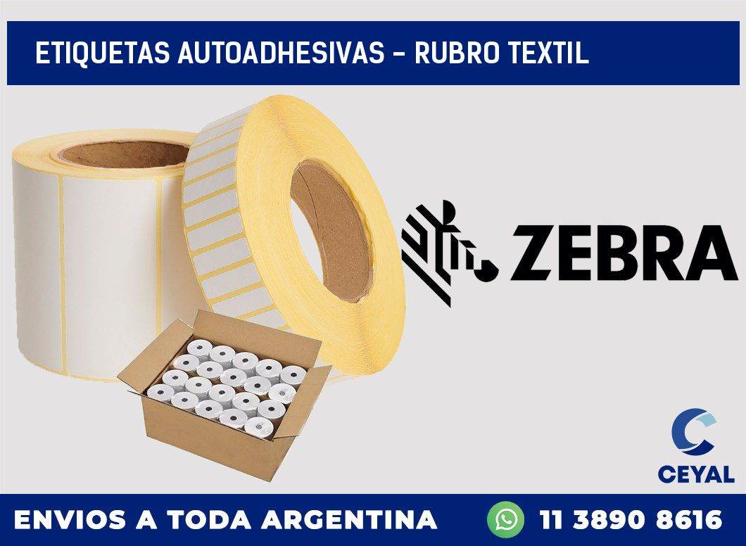 etiquetas autoadhesivas - rubro textil