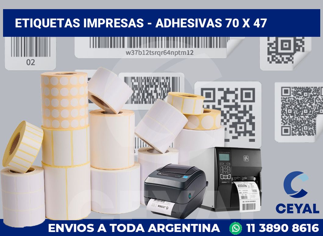 etiquetas impresas – Adhesivas 70 x 47