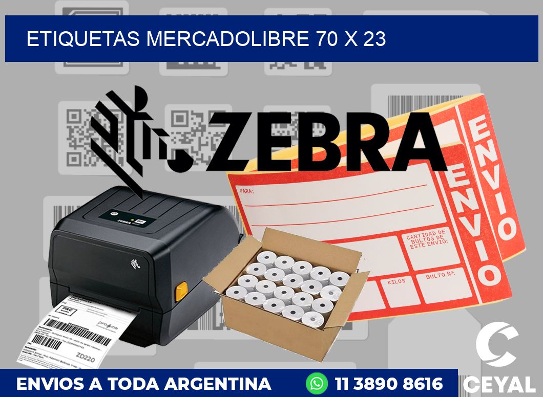 etiquetas mercadolibre 70 x 23