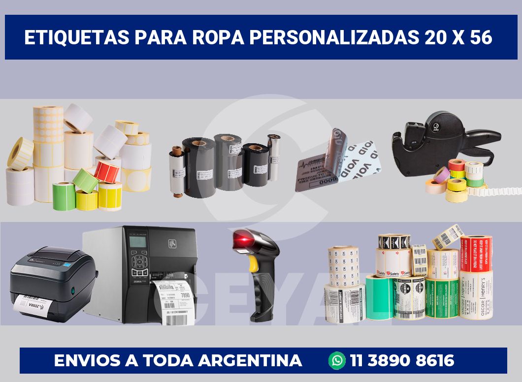 etiquetas para ropa personalizadas 20 x 56