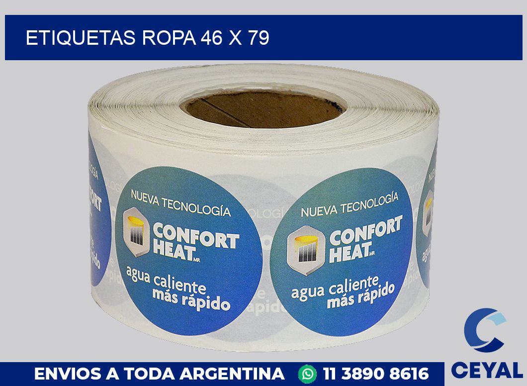 etiquetas ropa 46 x 79