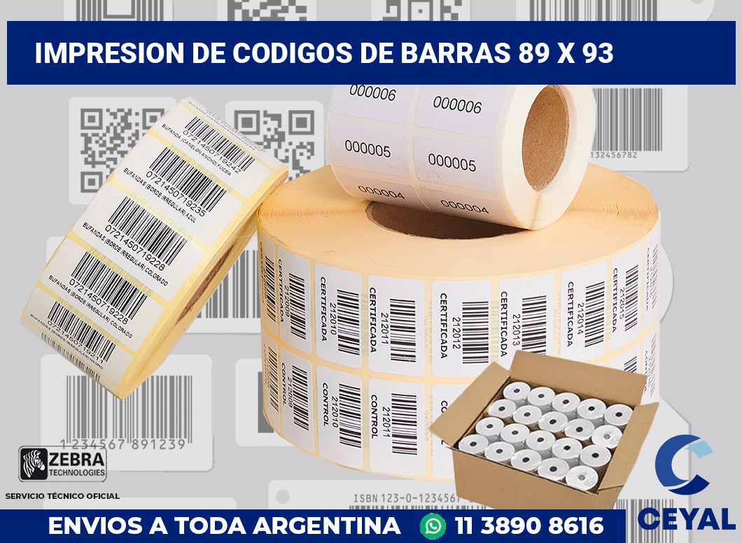 impresion de codigos de barras 89 x 93