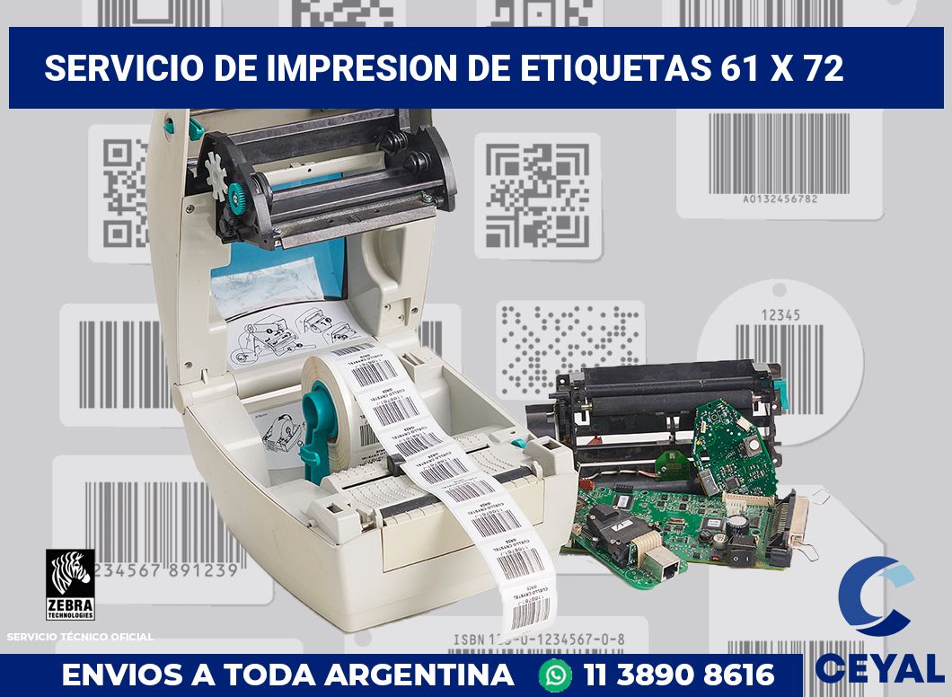 servicio de impresion de etiquetas 61 x 72