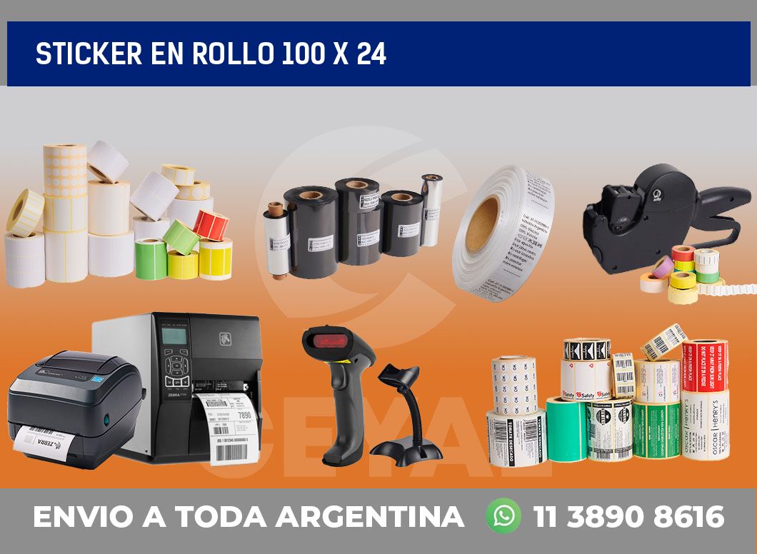 sticker en rollo 100 x 24