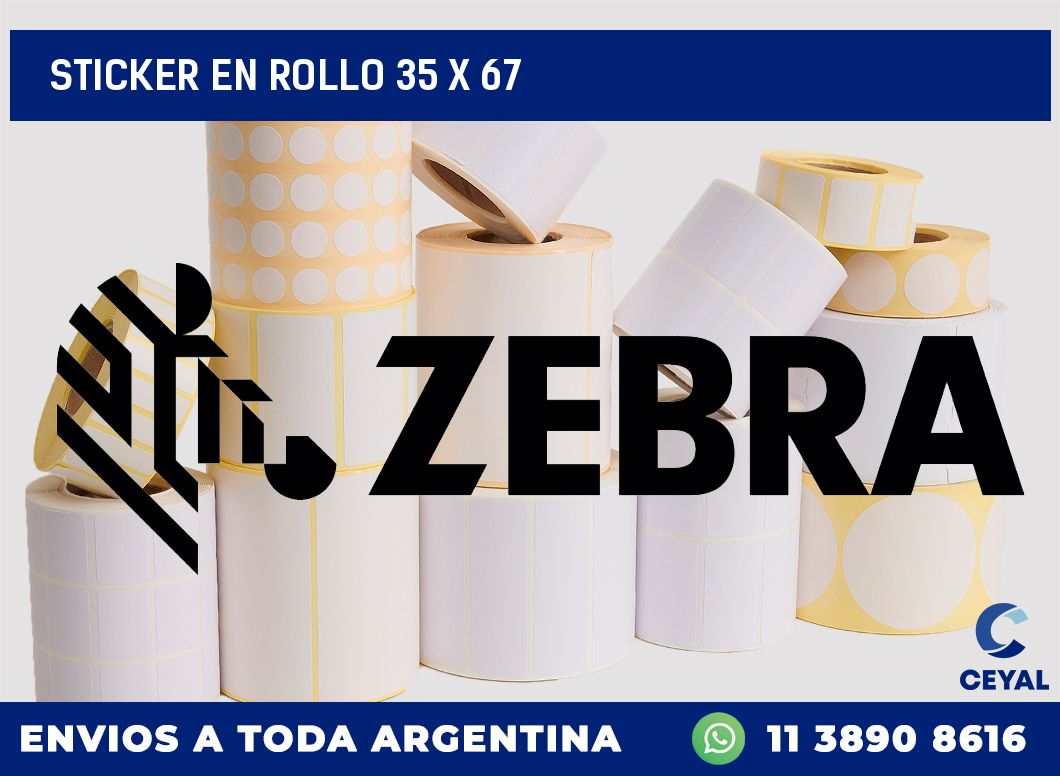 sticker en rollo 35 x 67