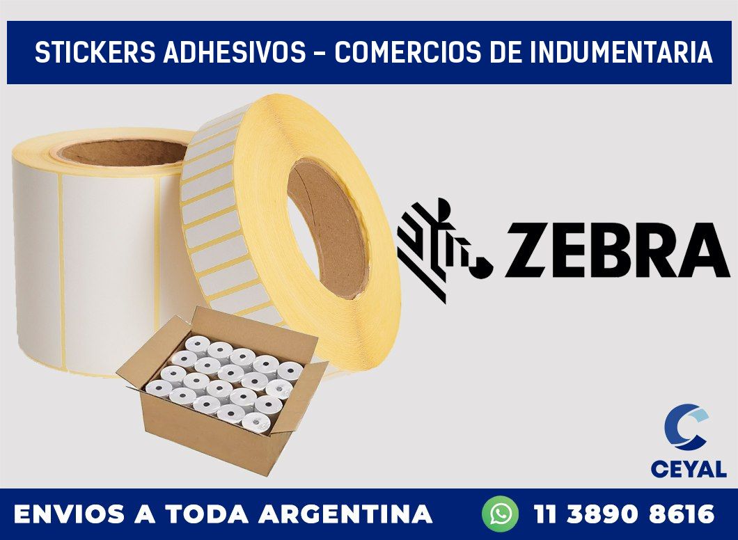 stickers adhesivos - Comercios de indumentaria