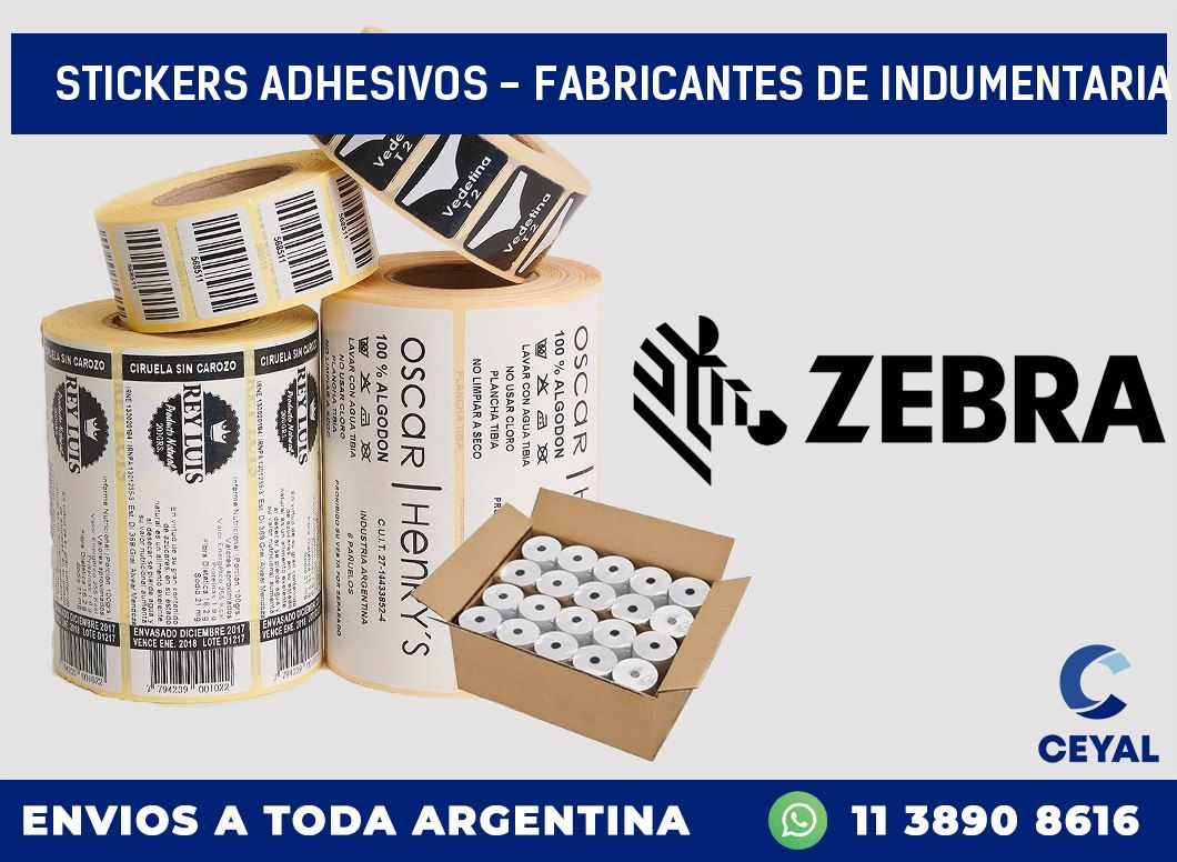 stickers adhesivos – Fabricantes de indumentaria