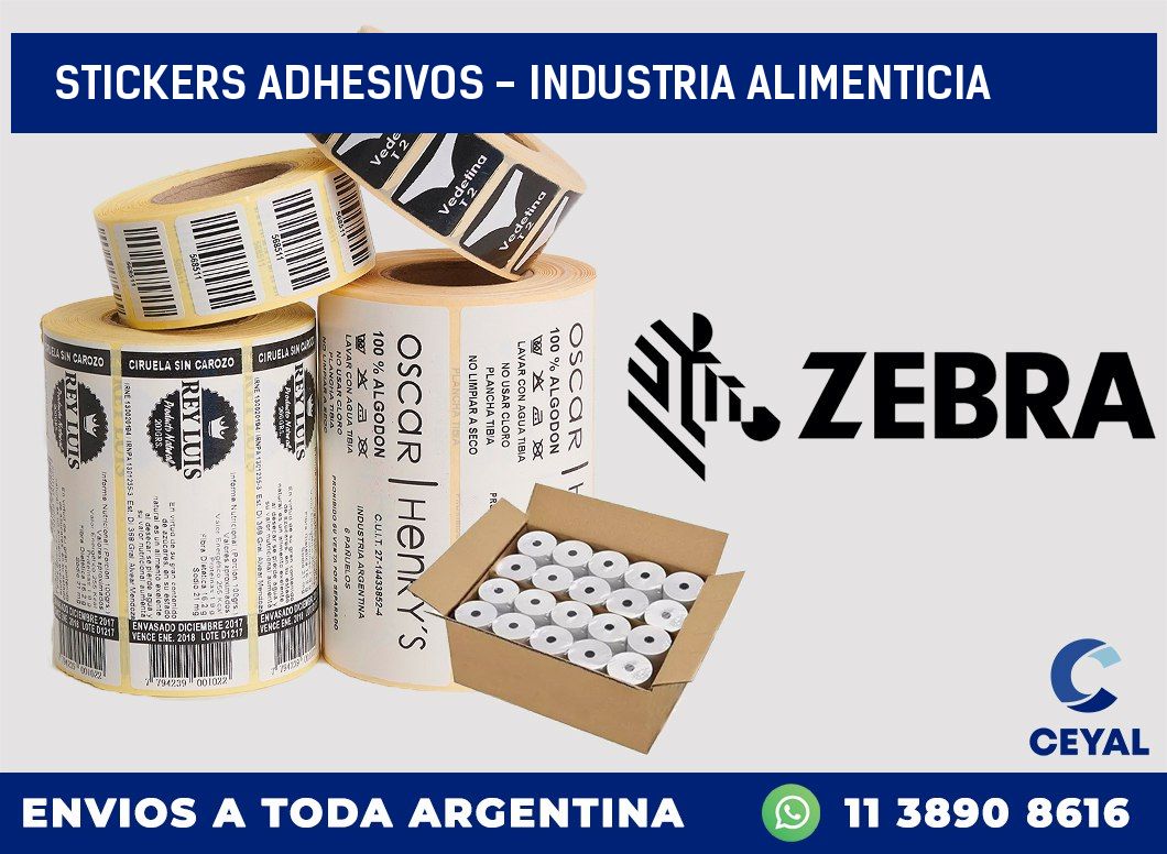 stickers adhesivos – Industria alimenticia