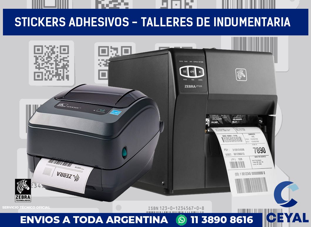 stickers adhesivos - Talleres de indumentaria