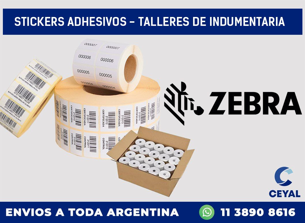 stickers adhesivos – Talleres de indumentaria