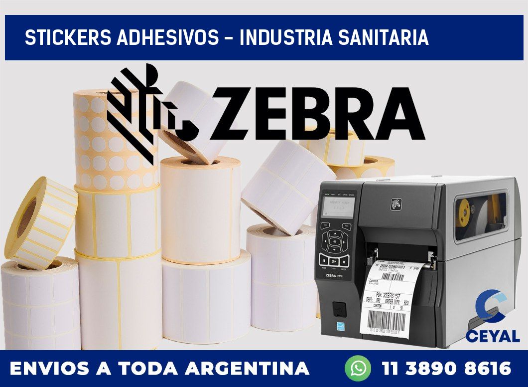 stickers adhesivos - industria sanitaria