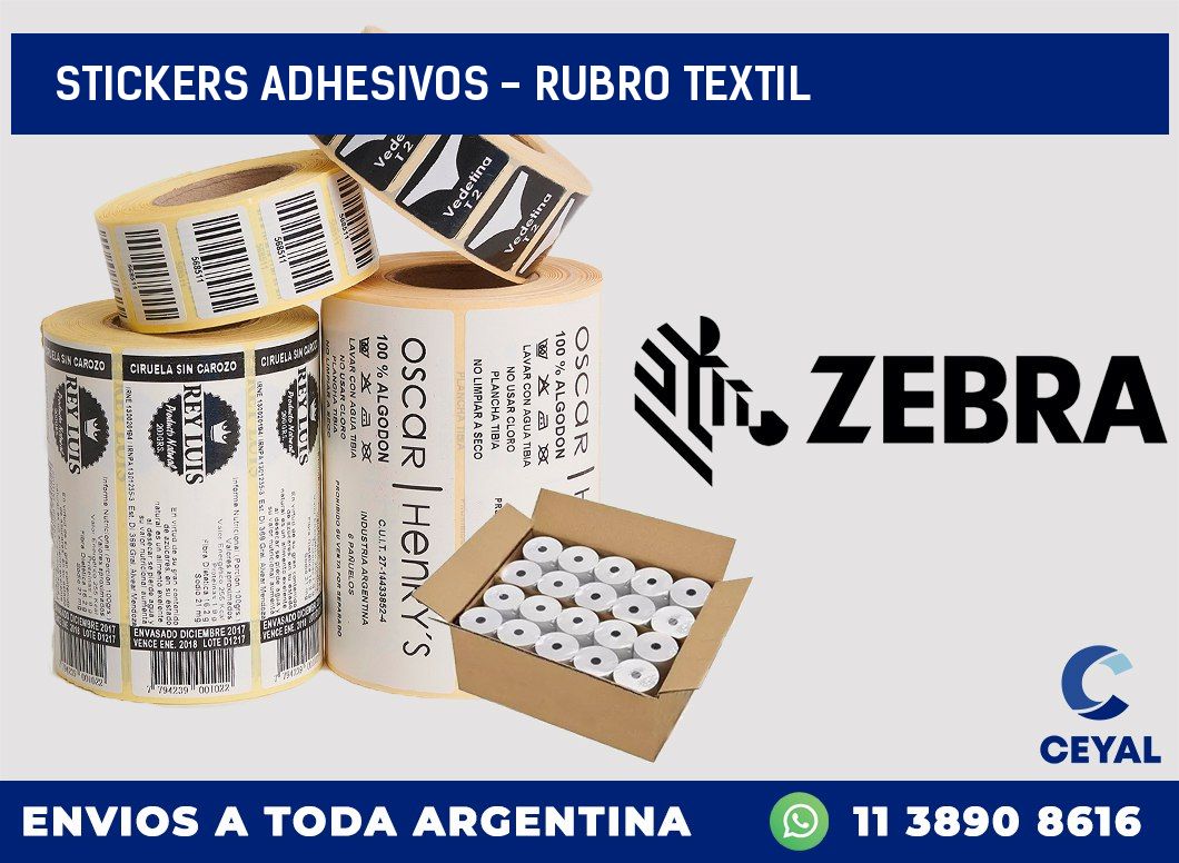 stickers adhesivos – rubro textil