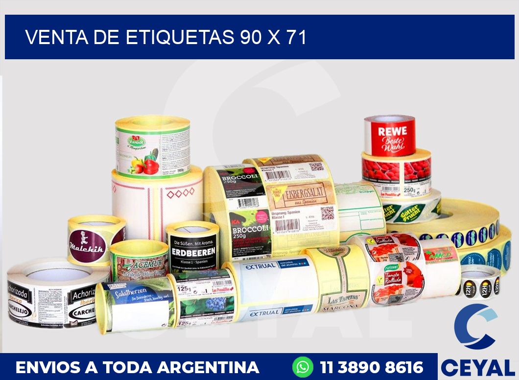 venta de etiquetas 90 x 71